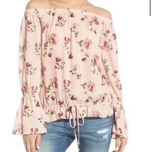 BP floral print off the shoulder blouse